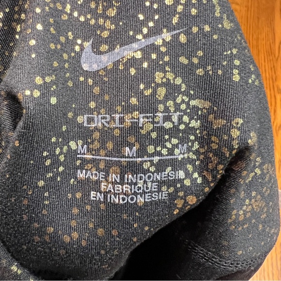 Nike Women's Icon Clash Metallic Gold Training Leggings Size M - Picture 6 of 11